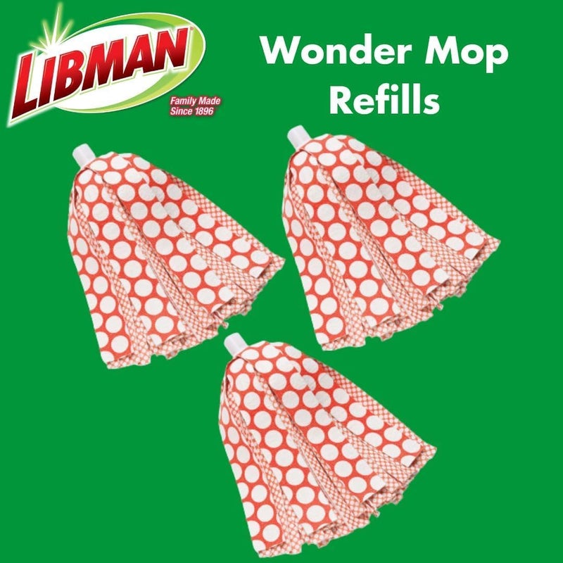 Libman Commercial رأس استبدال ممسحة ليبمان وندر | ميكروفايبر ماص | ذاتية العصر | أفضل تعبئة | قابلة للغسل في الغسالة | ممسحة أرضيات متعددة الأسطح | 3 وسادات استبدال - Image 5